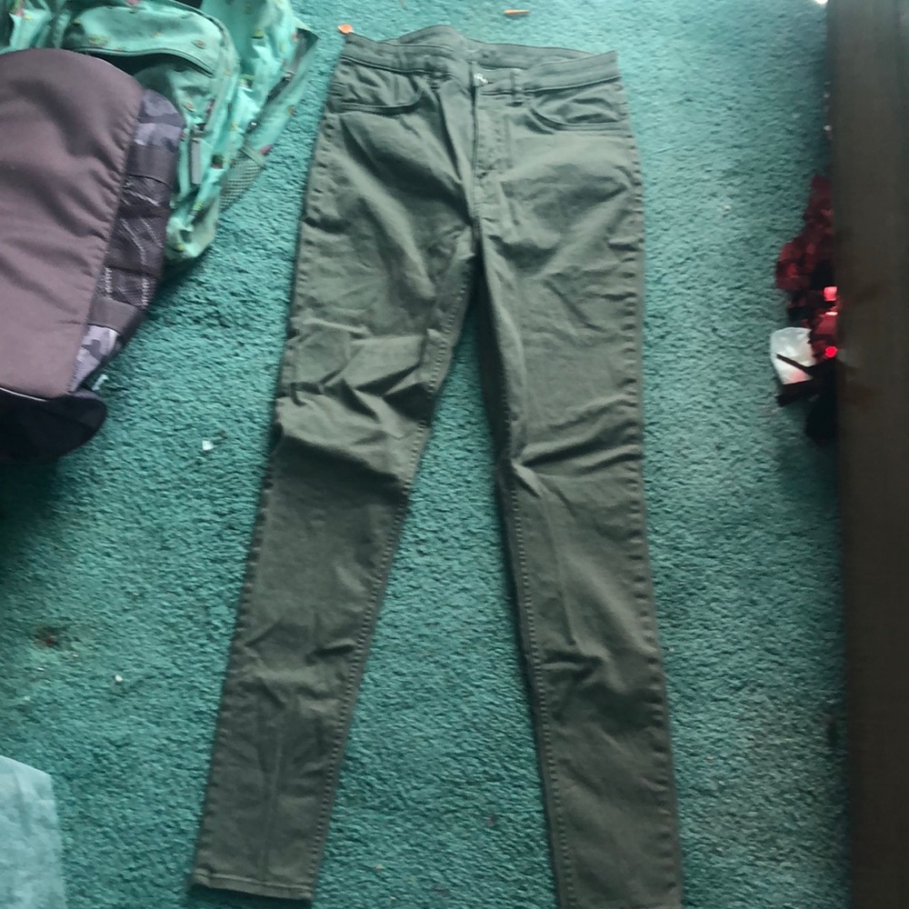 Army green jeans